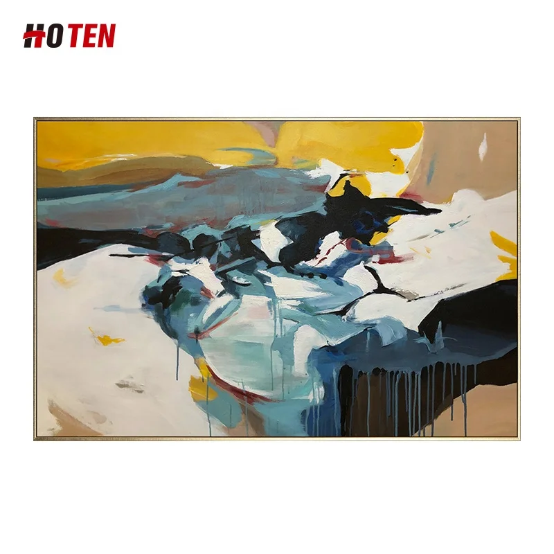 Pure hand drawing abstract oil painting modern minimalist living room bedroom and dining room paintings customization