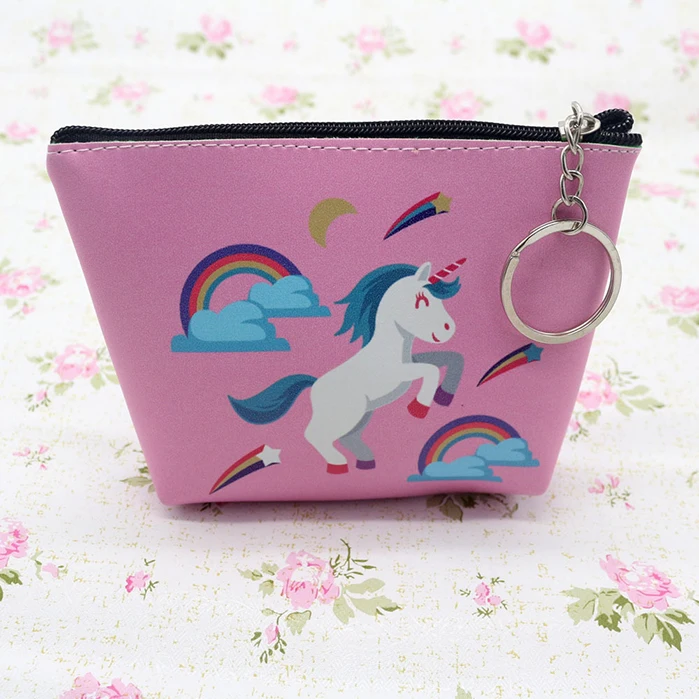 Cute Girl Kids Coin Purses Holder Kawaii Animal Unicorn Women Mini Change Wallets Money Bag Coin Bag Children Zipper Pouch Gift