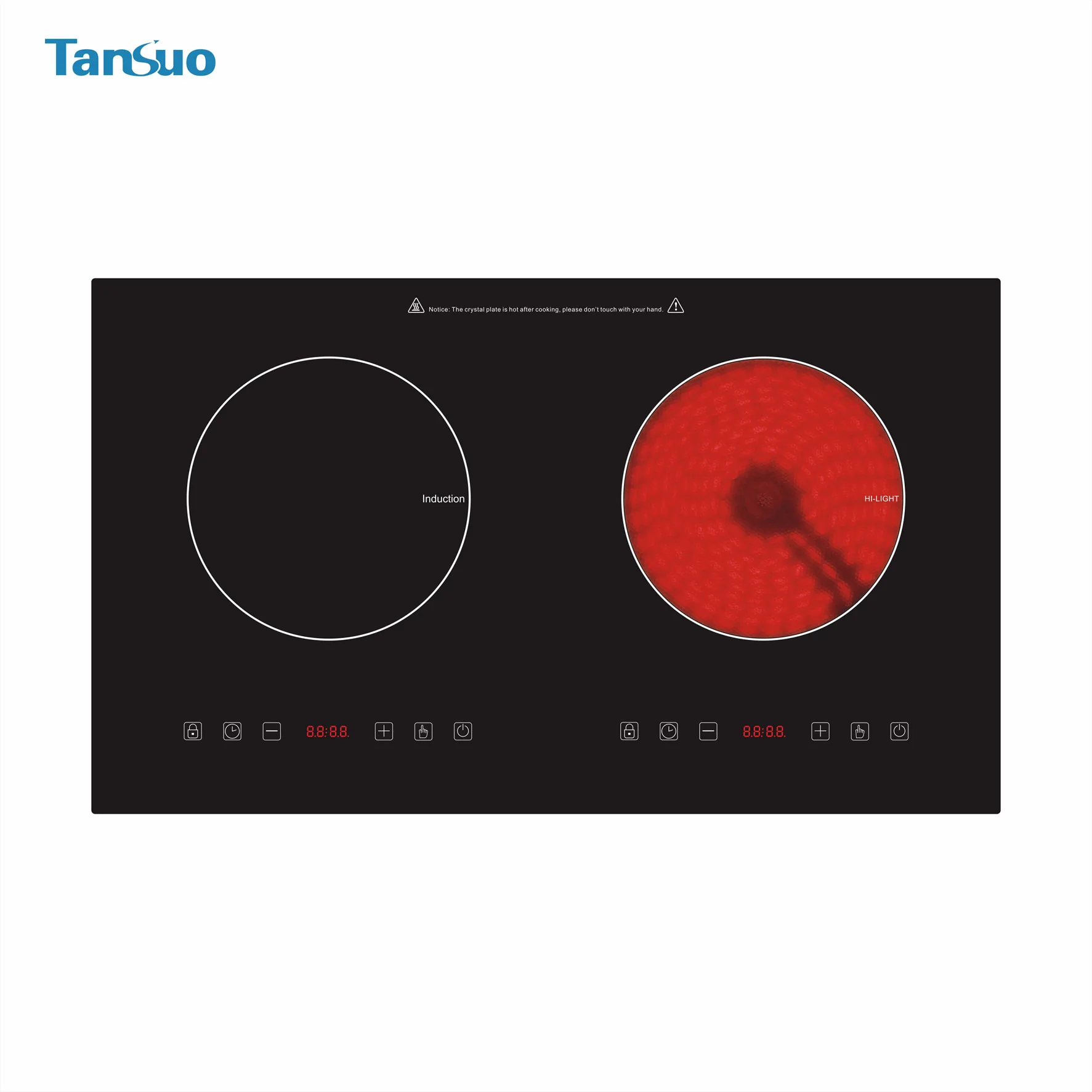 Make in China with CE standard two  burners electric  Induction cooker  ceramic  hob