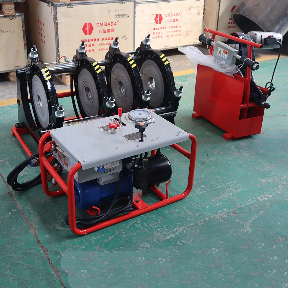 bada hdpe pipe 315-160mm hydraulic butt fuse machine mesin las hdpe pe pipe butt fusion welder 315 maquina termofusora hdpe