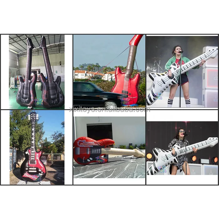 XIXI TOYS Custom Giant 13ft Tall Inflatable Musical Instruments Replicas Model,Music Concert Inflatable Rock N Roll Guitar Props