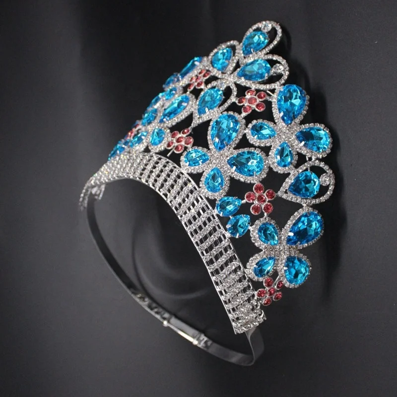 Заводская оптовая продажа милые серебряные розовые стразы бриллиантовые короны для вечеринки золотые блестки разноцветная тиара Miss world GIRL Высокая Корона