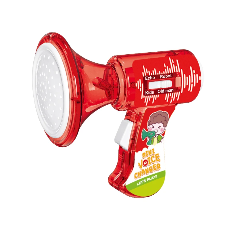 Funny cheap small plastic horn toy loudspeaker voice change microphone for children wholesale