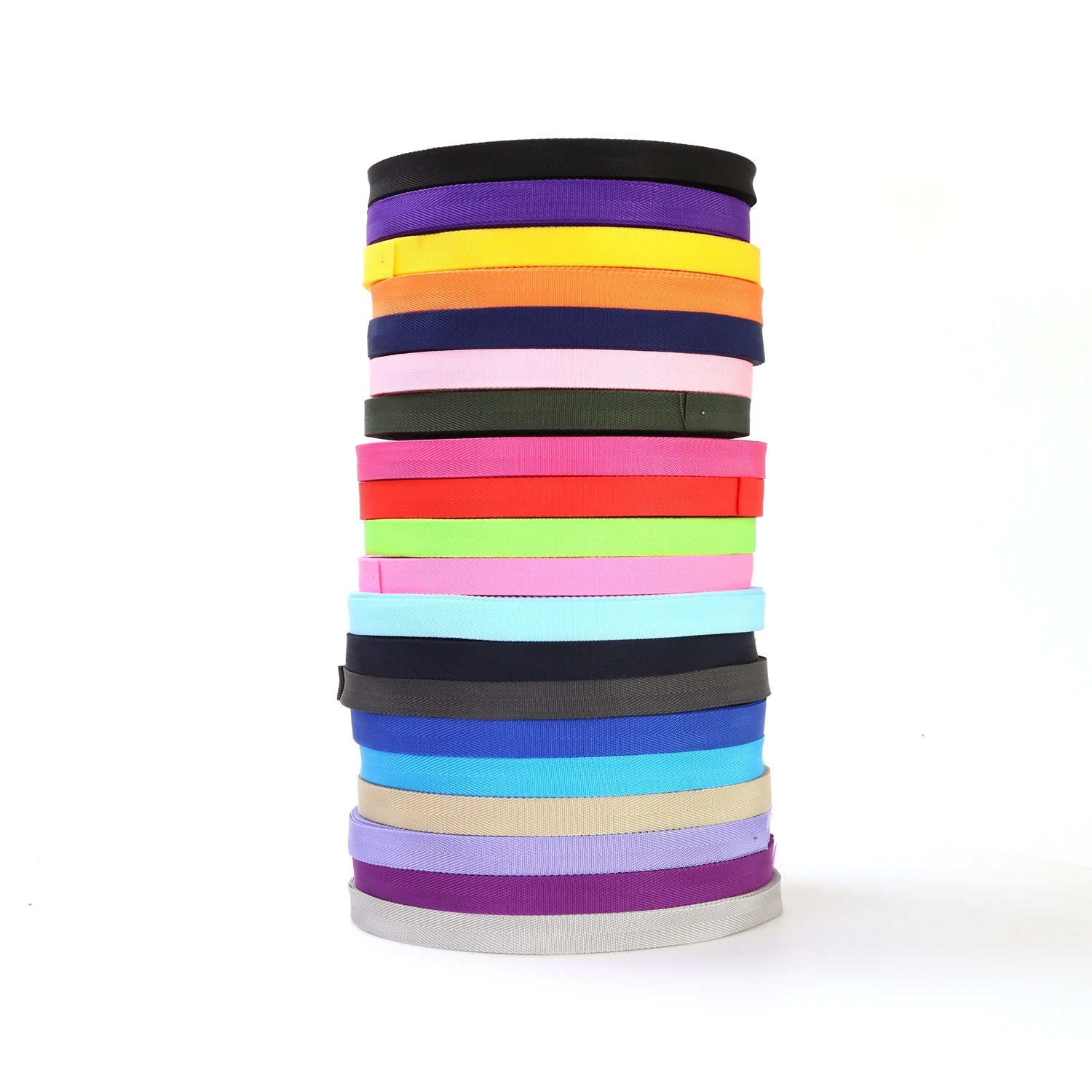 Polypropylene webbing band herringbone straps flat pp webbing tape soild color strap webbing