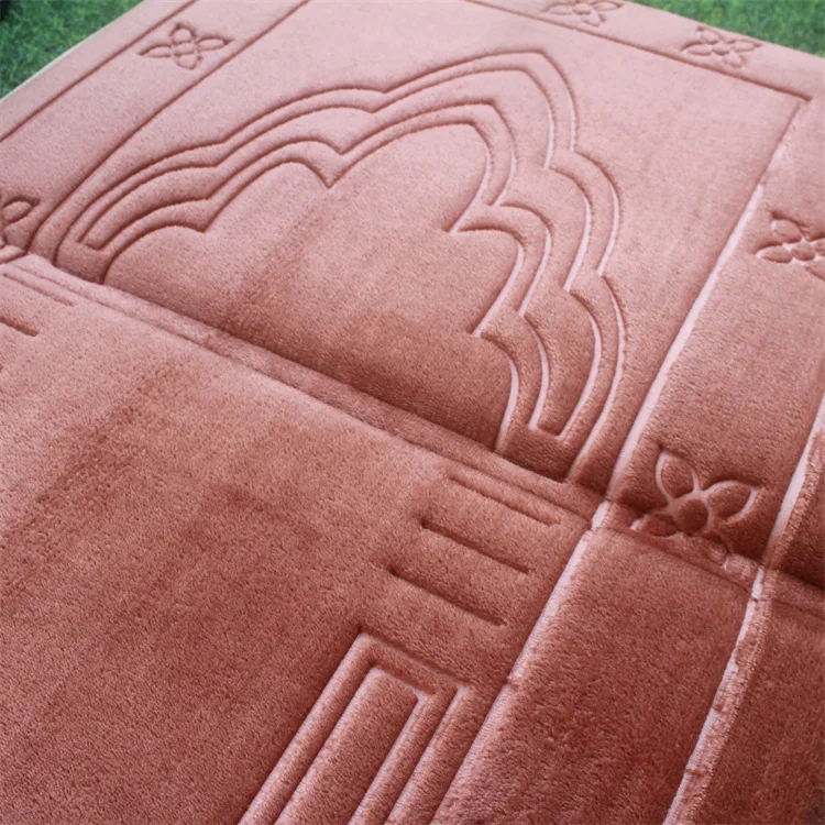 TEMU hot selling plain embossed backrest blanket foldable worship mat cross-border portable leisure backrest blanket floor mat