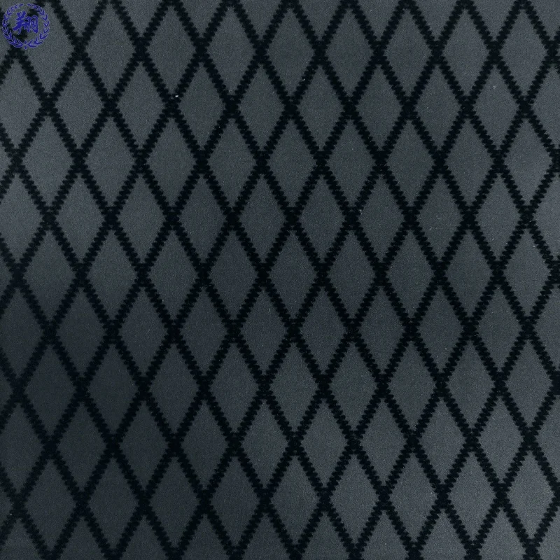 Hot selling  polyester/spandex Nylon/spandex  flocking strech knitted fabric suit for fashionwear