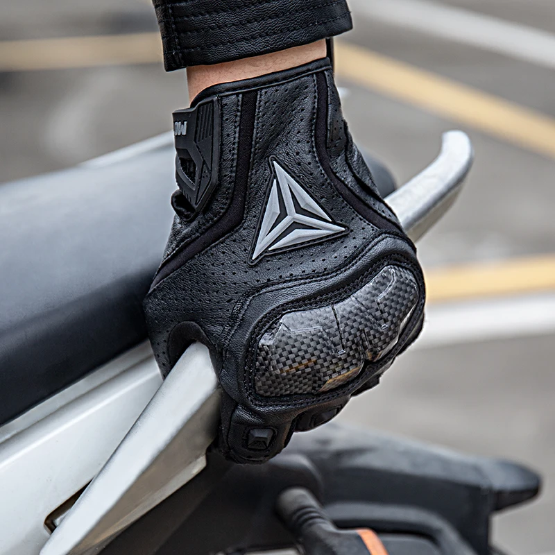 Touch Screen Guantes De Cuero Motociclista Breathable Powered Motorbike Racing Riding Gloves Winter Motorcycle Racing Gloves