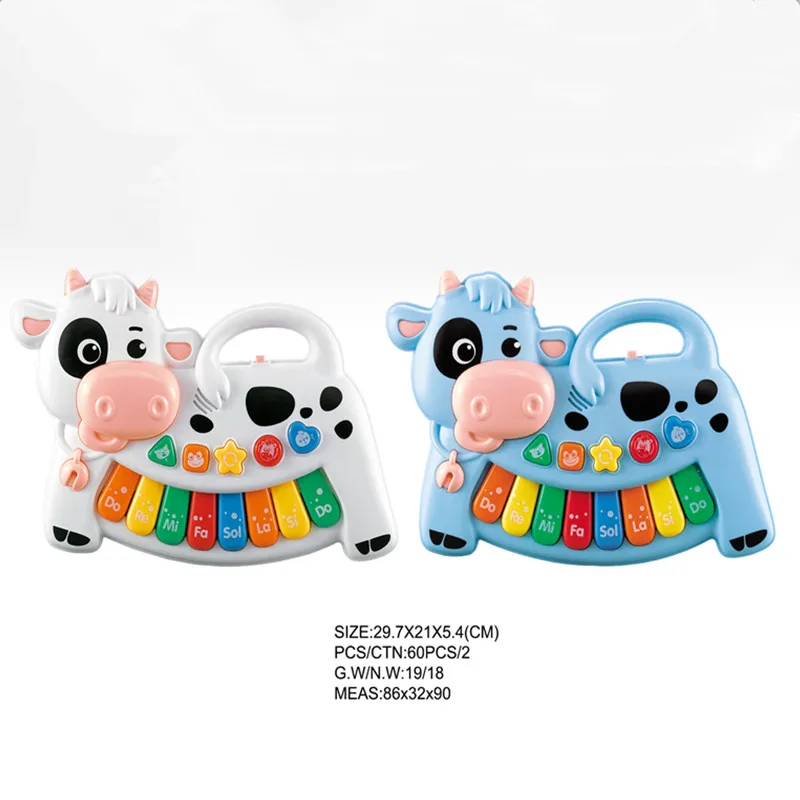 Wholesale plastic baby education toy musical instrument animal piano toy keyboard