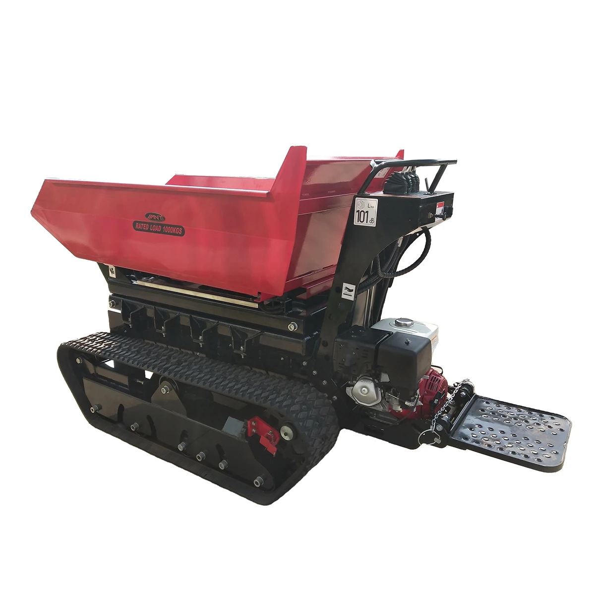Earth-moving Machinery Dumper Truck Mini Loader BY1000ML Crawler Dumper 1 Ton Petrol Dumper