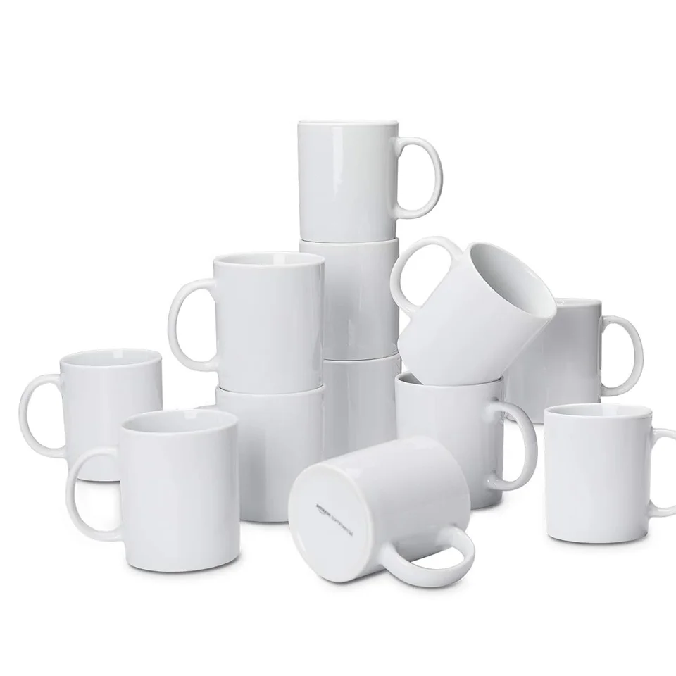 Wholesale Ceramic Mugs Coffee Blank Custom Porcelain Sublimation Mugs Set for Coated Oz Cup