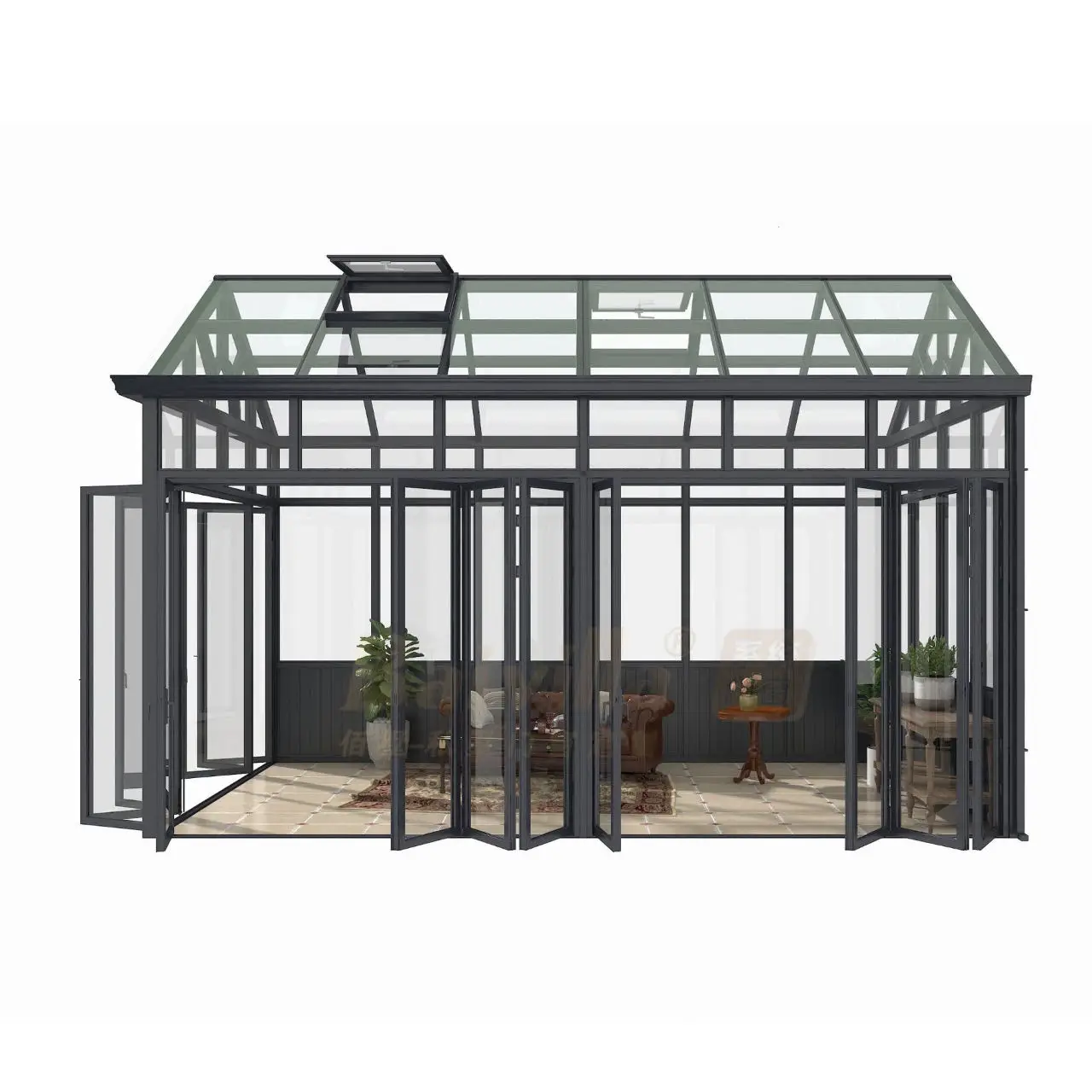 EROMMY Sunroom всезонная беседка солярий оцинкованная стальная крыша алюминиевая рама для улицы