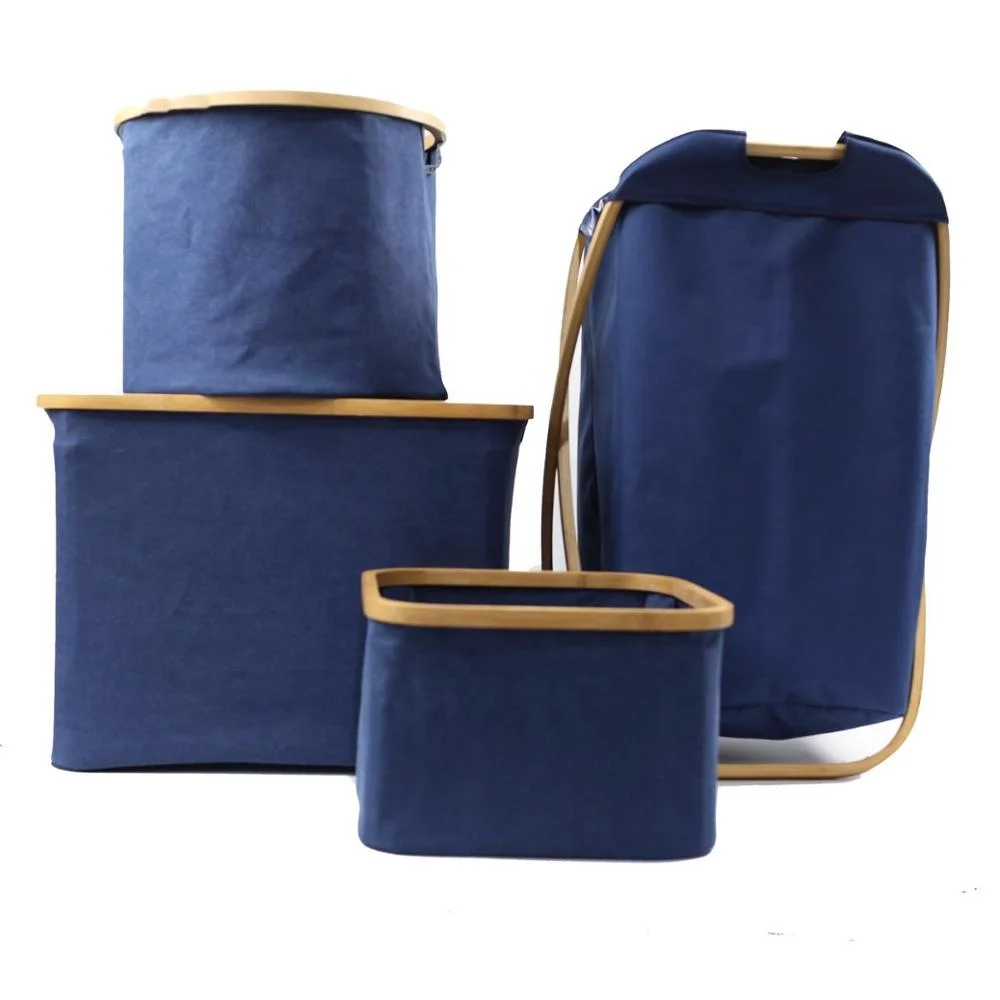 
Wholesale Collapsible Basket for Clothes Bamboo Laundry Basket Laundry Hamper Bamboo Fabric Laundry 