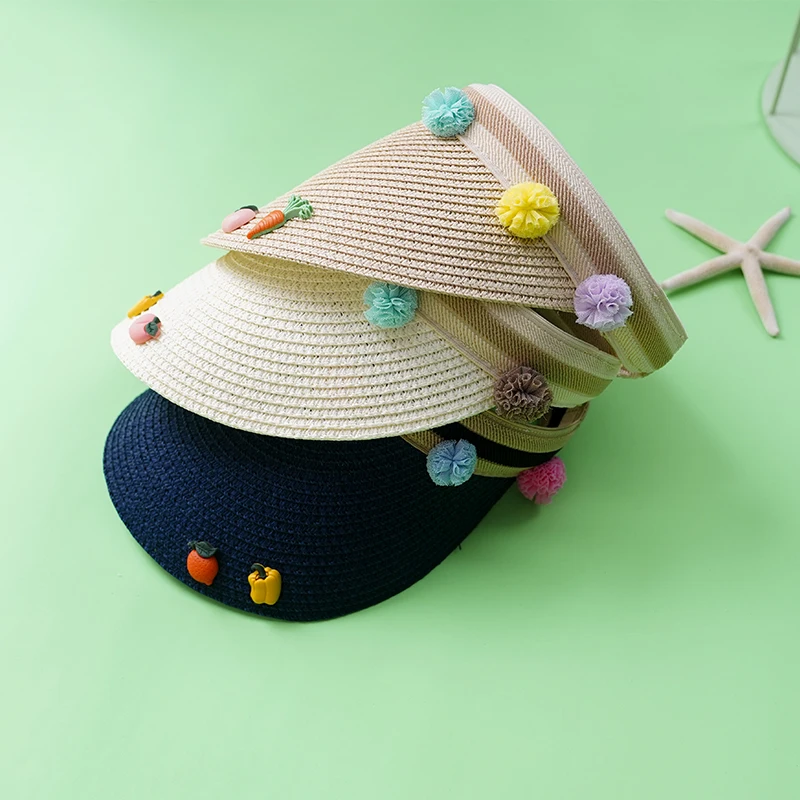 1 MOQ летняя повседневная детская Женская адаптируемая Солнцезащитная шляпа соломенная из