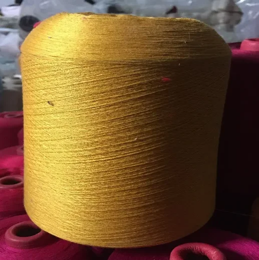 6% Mulberry spun silk yarn69%tencel 25%cotton ,Hot selling, in stock.2/120Nm.Natural fiber, pollution-free