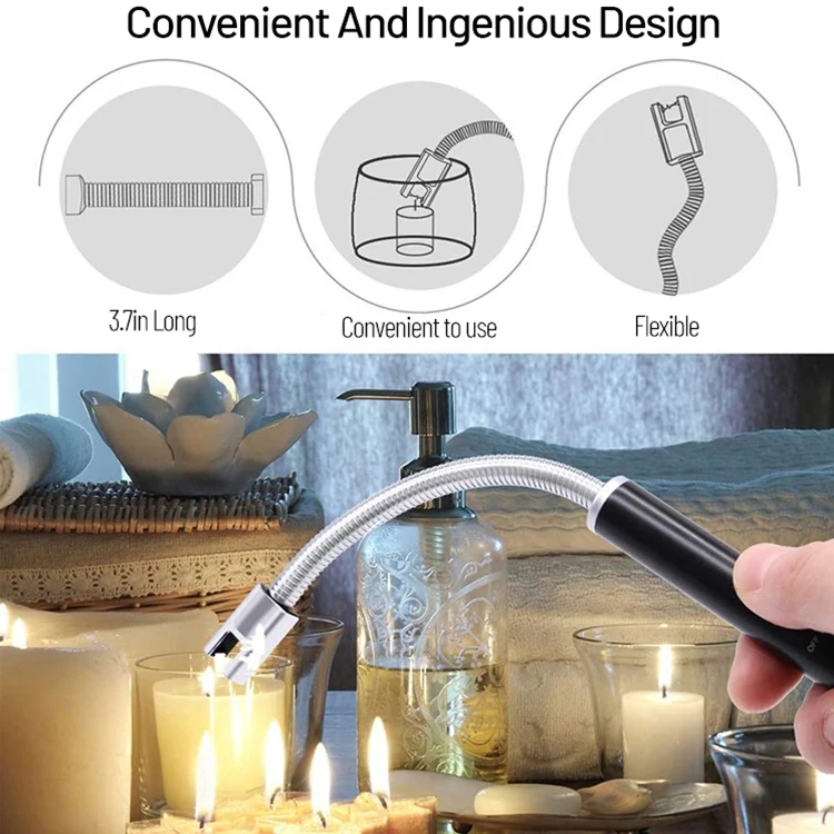 USB перезаряжаемая Зажигалка для барбекю кухонная дуговая зажигалка многоцветная Ветроустойчивая