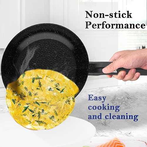 Non Stick Coating Frying Pan Stainless Steel Food Pan Hexclad Cookware Honeycomb Cooking Pans