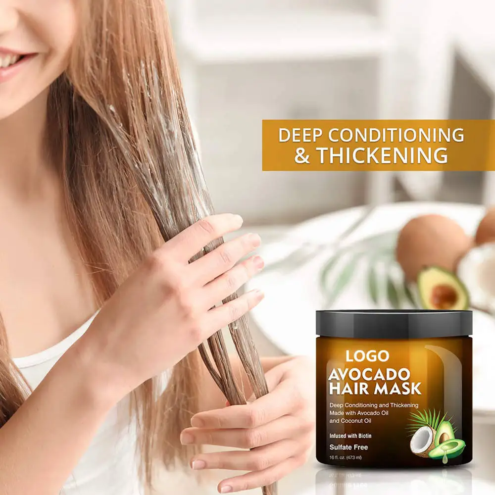 Wholesale Avocado Coconut Nourishing Strengthening For Dry Damaged Hair Mask
