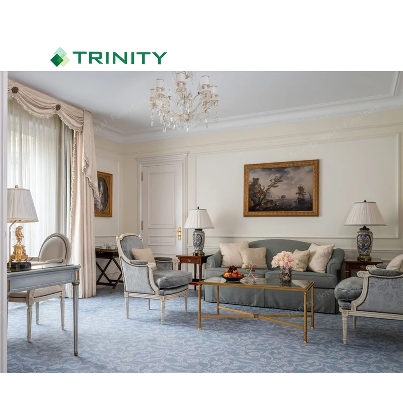 Custon 6 star hotel bed room furniture suppliers hospitality furnishings and design