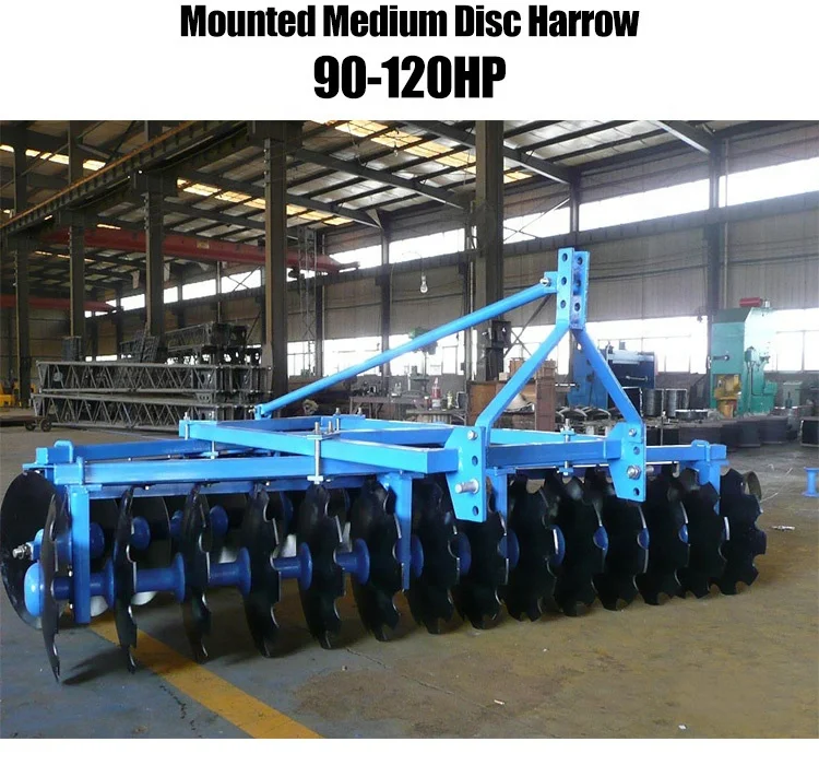 Farm Machinery Agriculture Hydraulic Disc Harrow 32 Blades Mini Offset Heavy Duty Disk Rotary Tractor Power Harrow for Sale