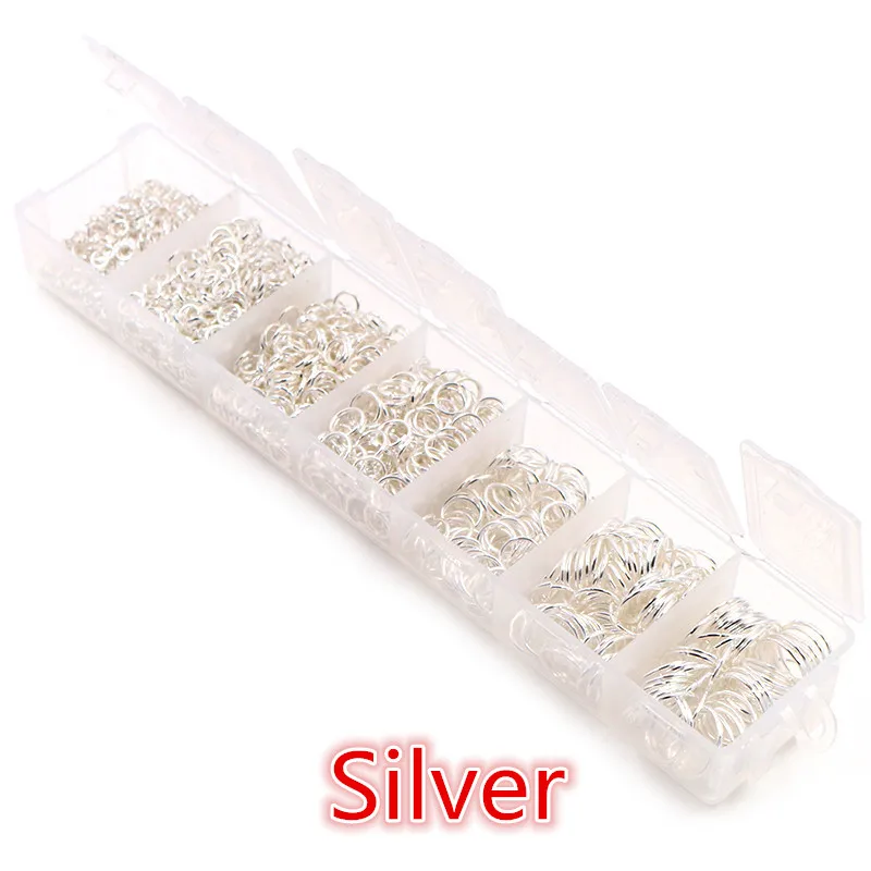 1450pcs/One Set Box 3 4 5 6 7 8 10mm 8 Colors Open Jump Rings Split Rings Link Loop For DIY Jewelry Making Findings Connector