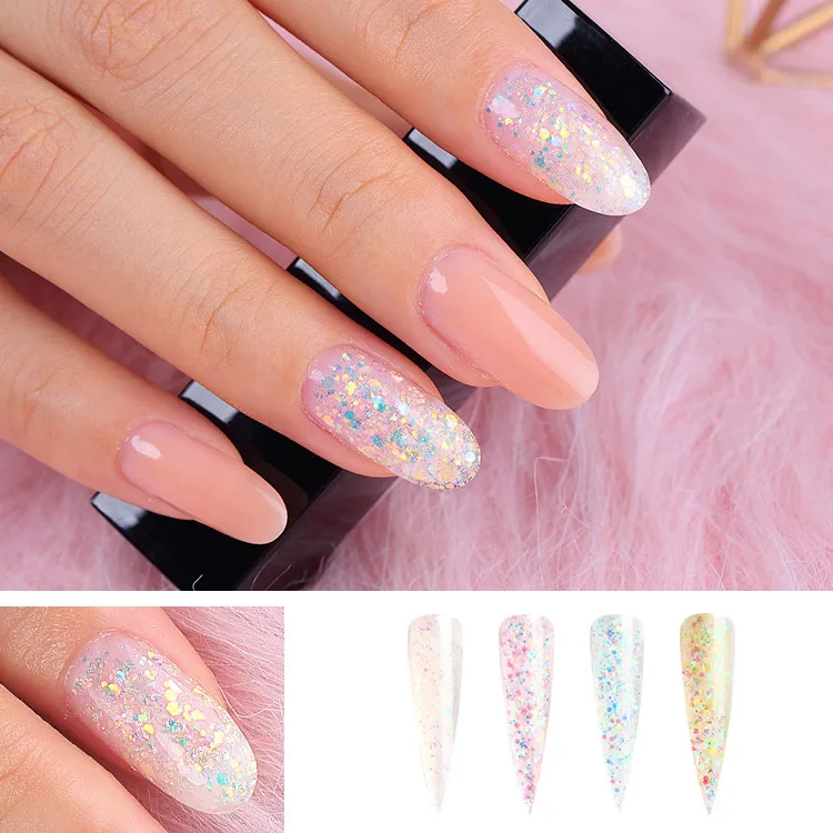 Newest Available Easy Apply Soak Off Extension acrylic nail personalised shimmer glitter diamond poly gel