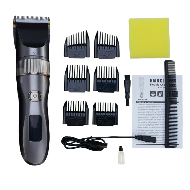 
Professional Cordless Hair Cutter Machine USB Rechargeable Clipper hair cutting set 