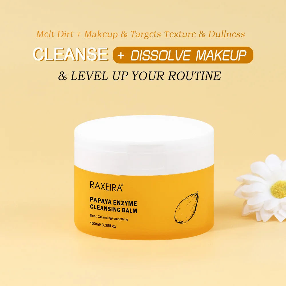 Wholesale Facial Cleanser Makeup Remover Organic Cleansing Balm Papaya Enzyme Moisturizing Gentle Face Makeup Remover
