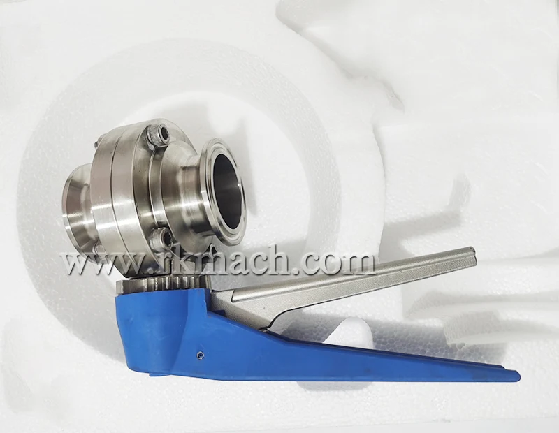 Sesame paste trigger type 38mm sanitary tri clamp butterfly valve
