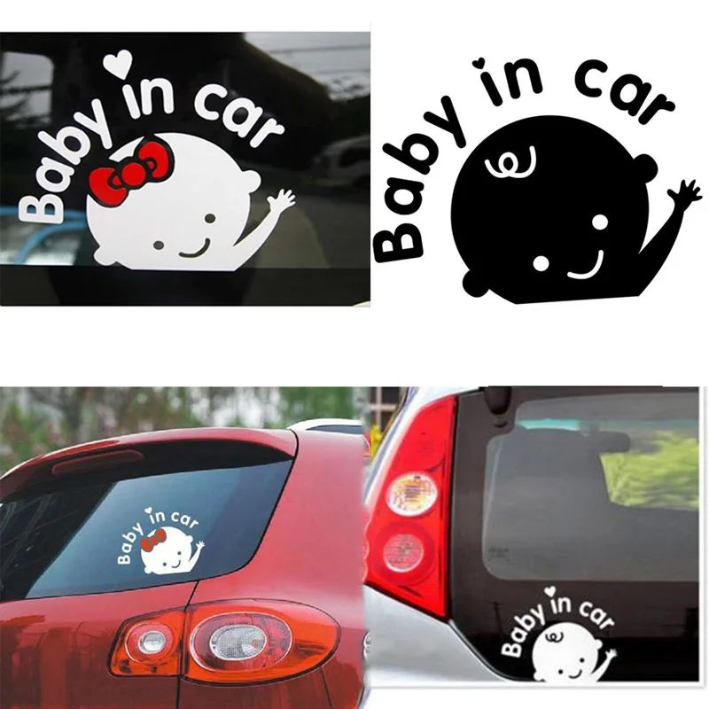 High Quality Weatherproof Custom Baby In Car Reflective Vinyl Car Decal Stickers Styling Design Car Stickers