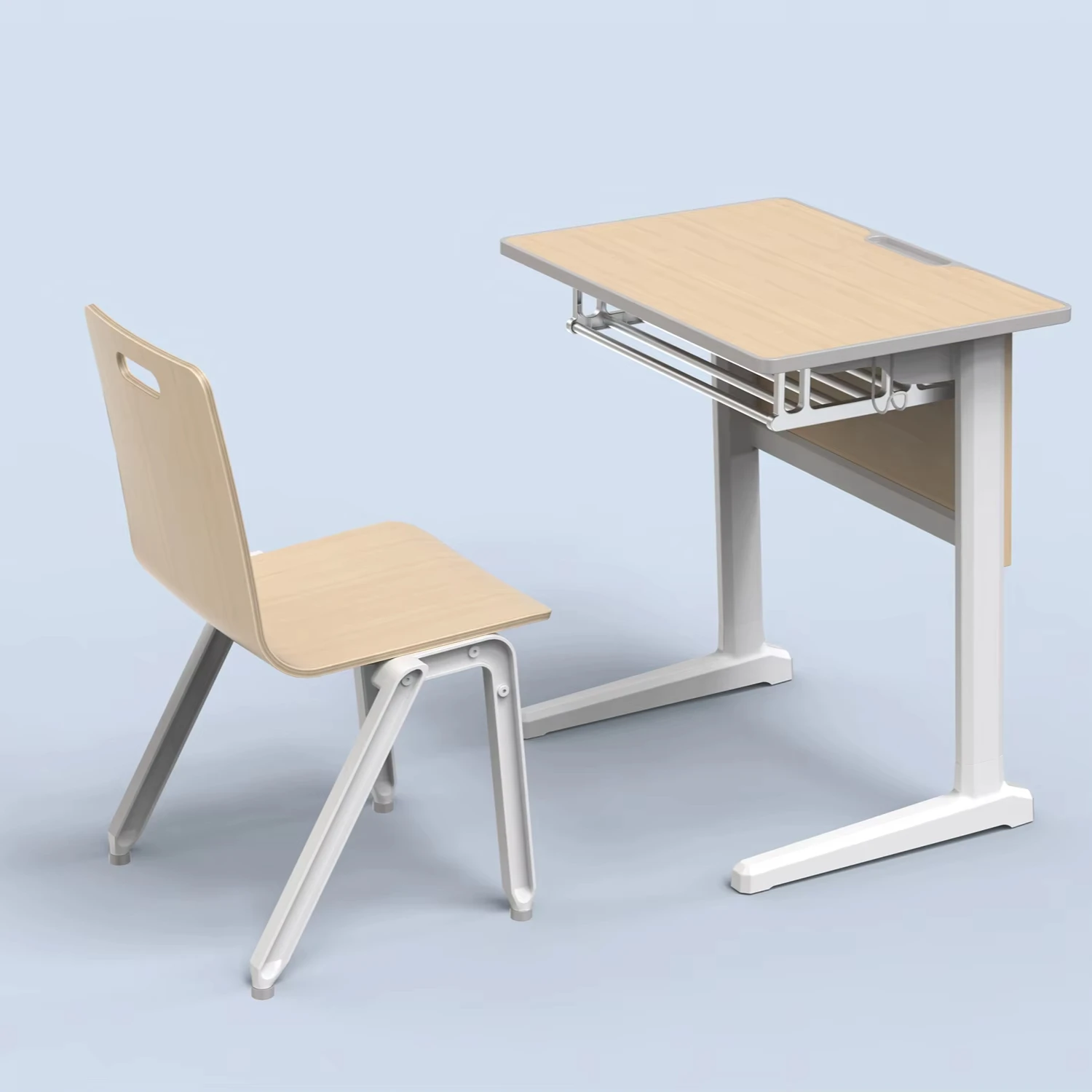 Single desks and chairs School furniture and chairs Student classroom tables Quality student tables
