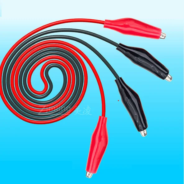  Bxon 1 пара туфли-лодочки красного черного цветов; 22AWG 35 мм защищенный зажим «крокодил» кабель тестовые провода зажимы типа крокодил с проводом 100