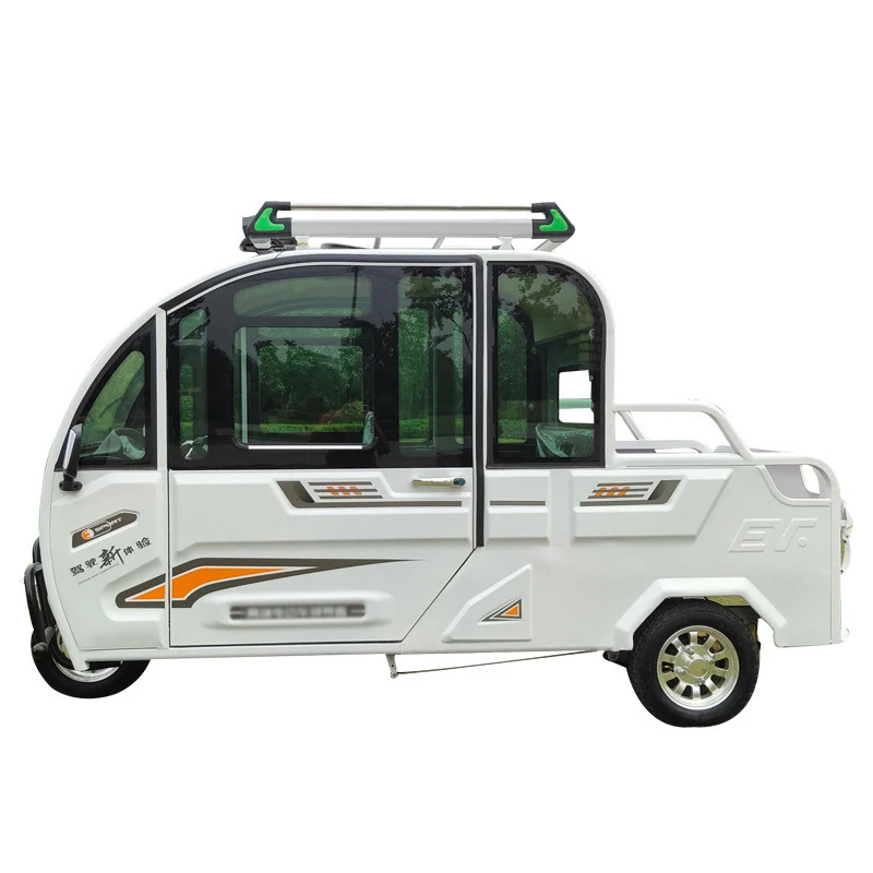 72V 2200W  New energy arrival electric tricycles vehicles with plastic cabin for the handicapped Bottom Price