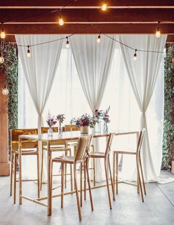 Hot Selling Wedding Party Cocktail Table Luxury Rectangle Bar Table Gold Stainless Steel Tall Table For Rental Event Hotel