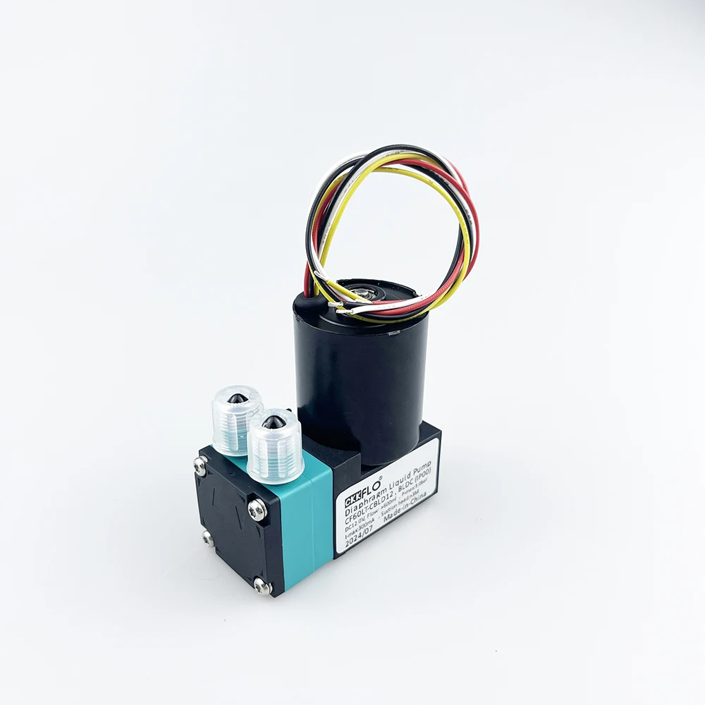 PTFE CF60LT Micro Diaphragm Liquid Pump  Small Chemical Pump  for Medical Liquid  Usage DC12V 24V