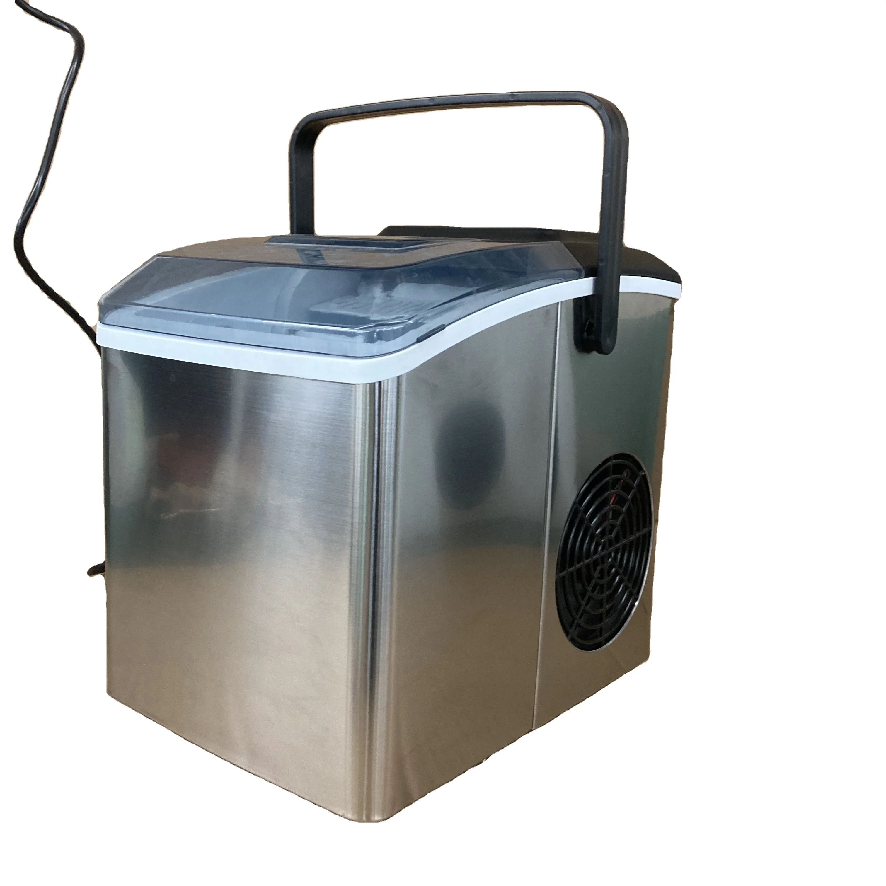 Stainless Steel Home Countertop Ice Maker Direct Manufacturer Custom Automatic Bullet Ice Maker 12kgs/24hours