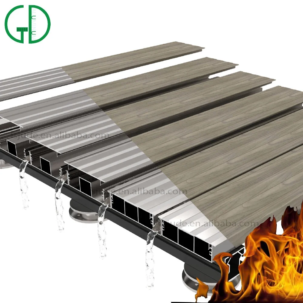 GD Fire Resistance Class A2 Aluminium Decking for Balconies Pavement Tiles Wpc Pavimentazione