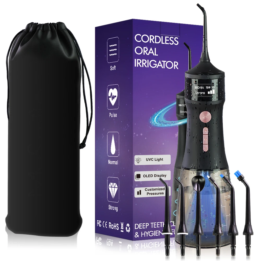 Tooth Cleaner Electric Portable Waterflosser Pick Teeth Cleaning  Machine Dental Floss Oral Irrigator Water Flosser