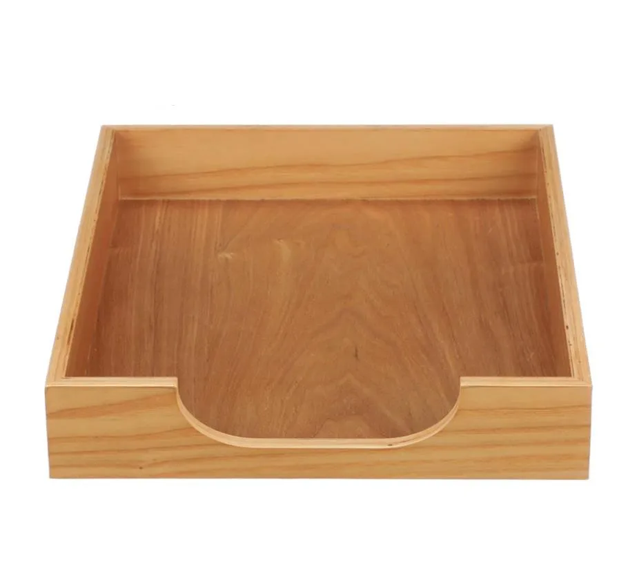 Home Storage Wood Letter Tray Desk Paper Tray Wooden Files Tray for Office