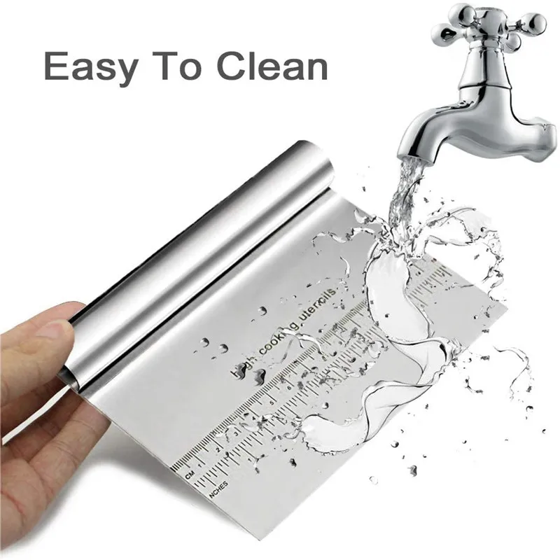 Multi-purpose  Stainless Steel Bread  Dough Scraper  Dough  Cutter Dough Chopper Bench Scraper