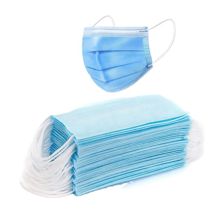 Face Dust Mask Earloop Medical Surgical Mask Hot Sale 3 Ply Disposable Face Mask