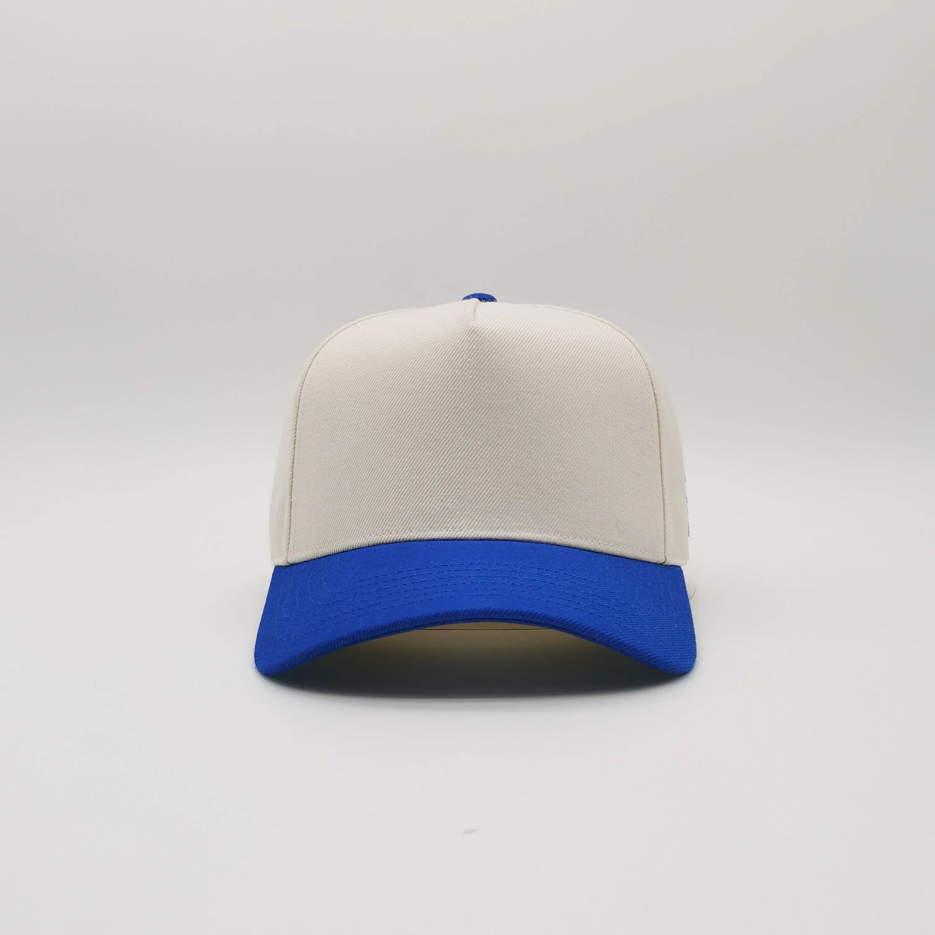 New Trend Structured 5 Panel Two Tone Curved Bill Custom Embroidery Logo Baseball Cap