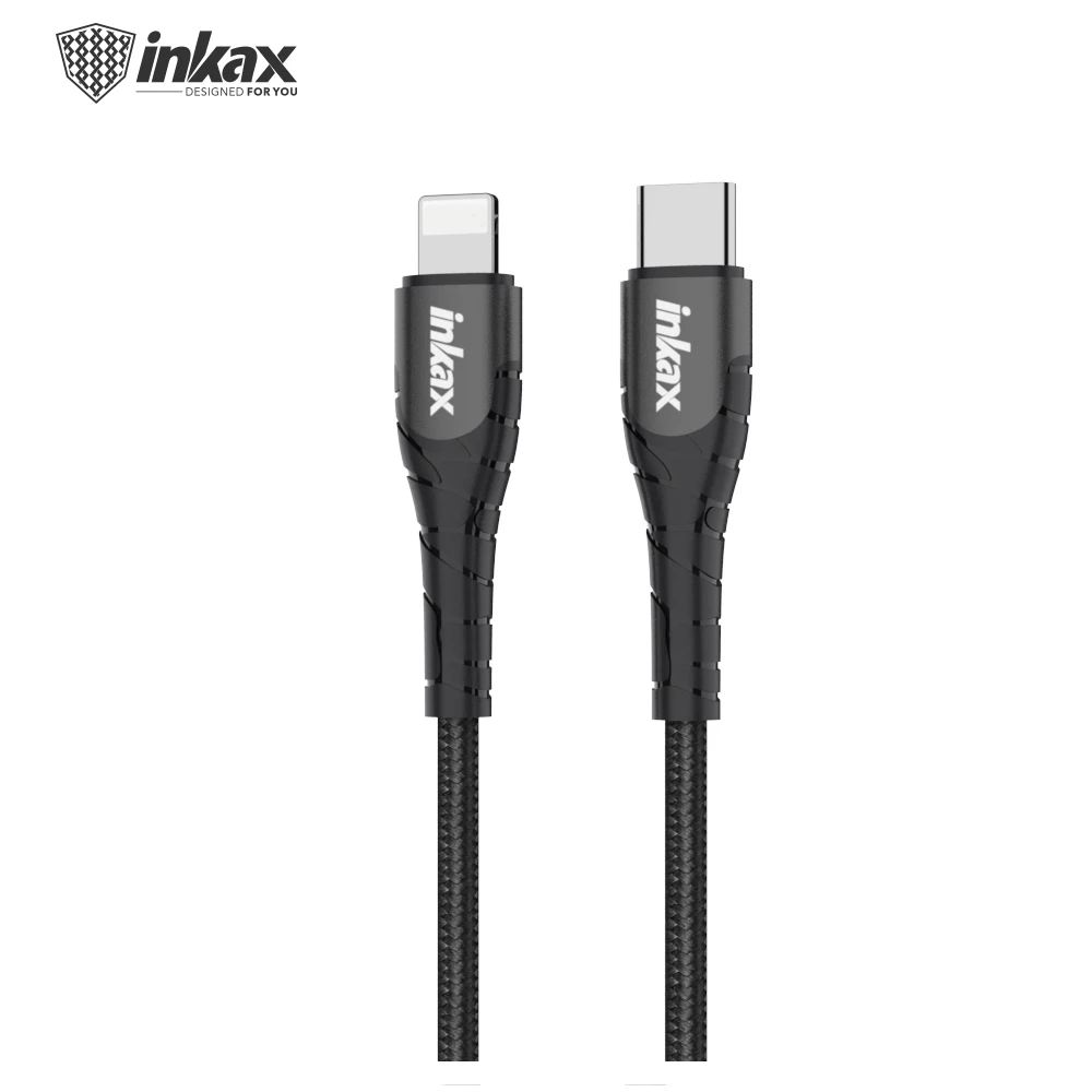 
2020 новая горячая распродажа inkax CK-107 3A 1 м USB c PD 18 Вт Быстрый зарядный кабель для передачи данных для iPhone соединитель из алюминиевого сплава и нейлоновая оплетка куртка 