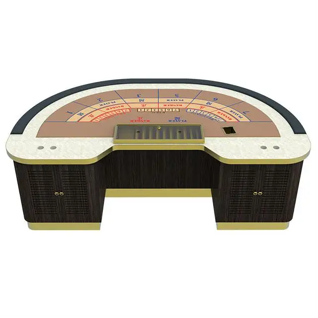 YH Exquisite Workmanship Baccarat Table Wooden Bottom Poker Tables For Sale