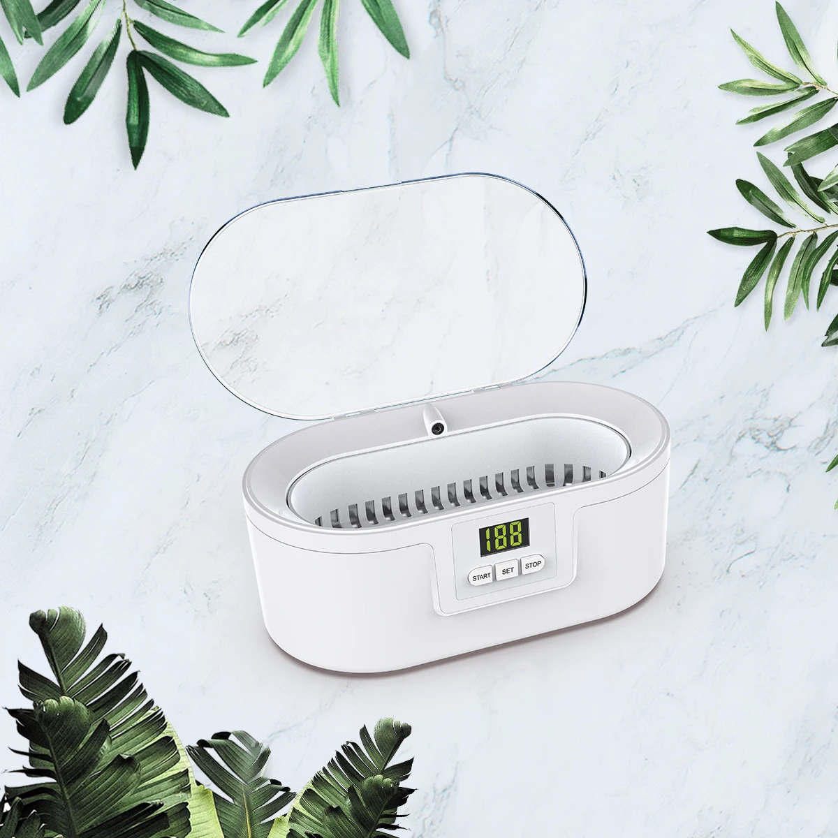 Household Ultrasonic Bath Machine Silver Ring Necklace Washing Ultrasonic Jewelry Cleaner Portable