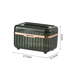 Household Tissue Storage Box for Home Desktop Dust-Proof Tissue Box Holder Plastic Multifunctional Paper Towel Dispenser
