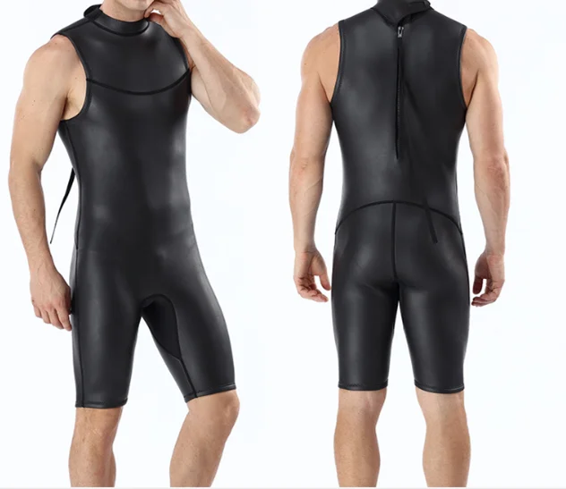 2mm factory Nylon smooth skin laminated thermo shorty surfing diving suit