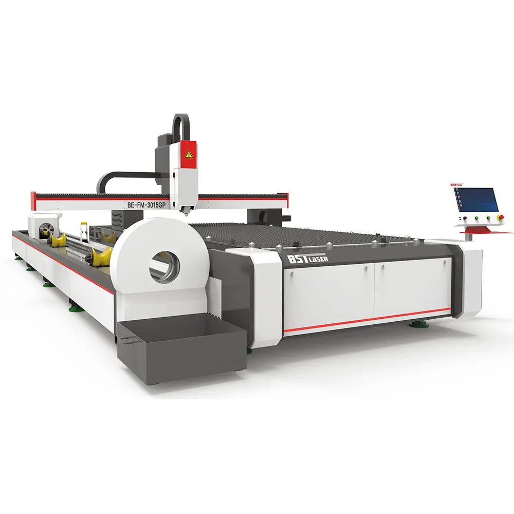 Industry  Equipment 1kw 1.5 kw Single Pallet with Pipe Steel Fiber Sheet Metal Laser Cutting Machine