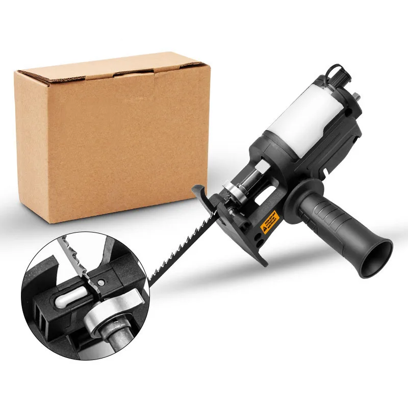 Cordless Conversion of Portable Electric Drill File Attachment to Electric Reciprocating Saw Replacement of Metal Black 220V ZHE