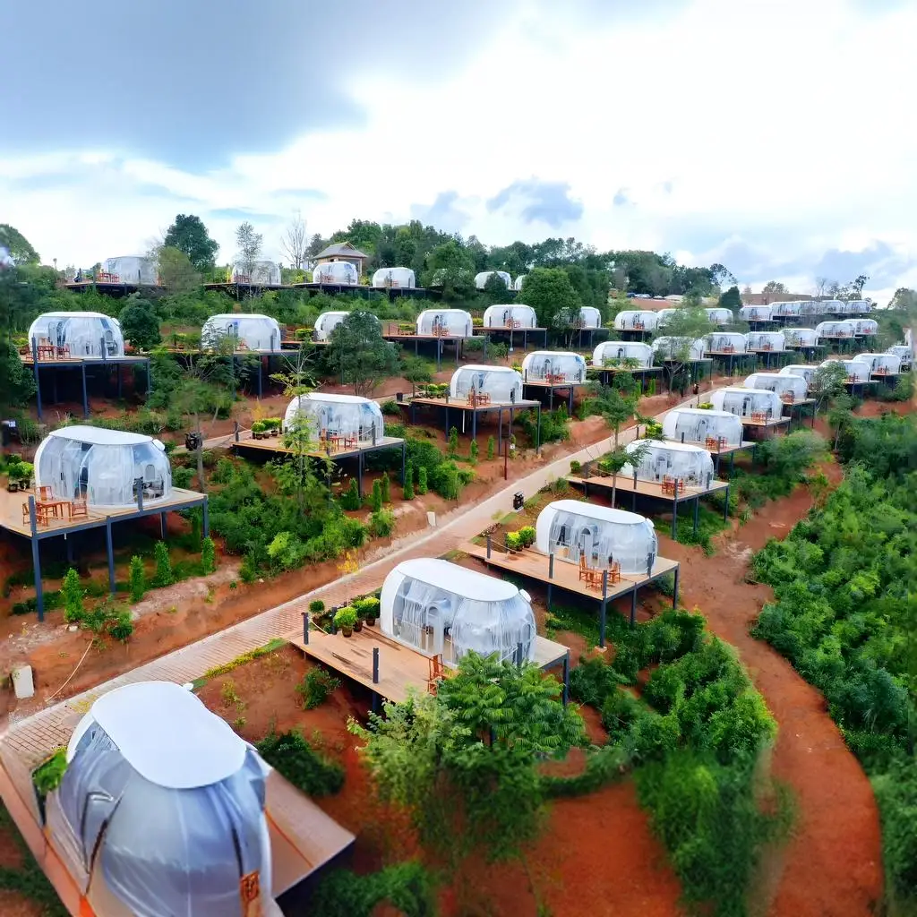 Transparent sun room out door polycarbonate dome igloo home