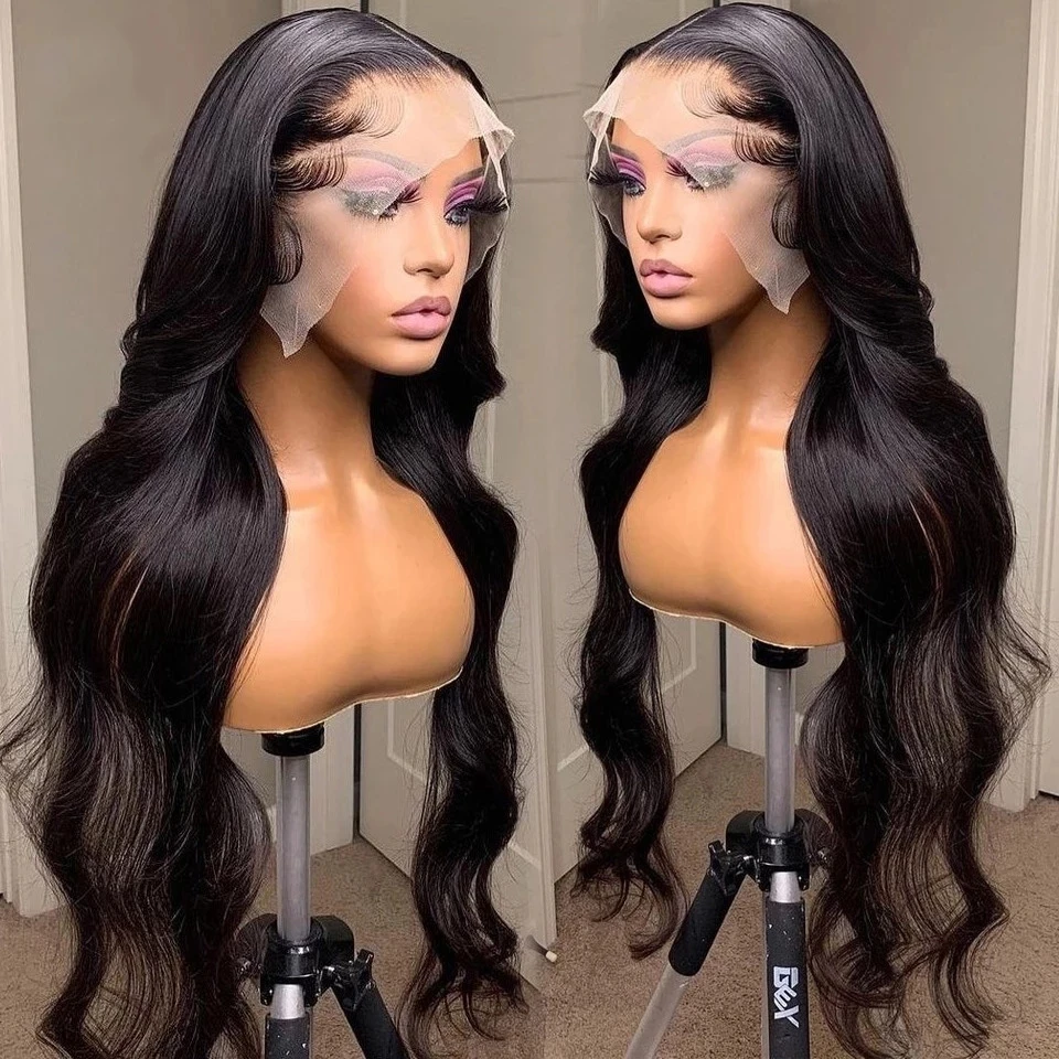 Peruvian Lace Frontal Wig Brazilian Virgin Swiss Closure Lace  Front Bone Straight Human Hair Wigs For Black Women